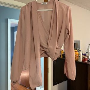 Brand new mauve fashion nova wrap top